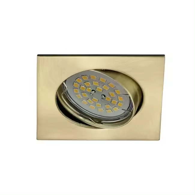 Wonderlamp Foco empotrable BASIC cuadrado oro satinado. Wonderlamp - 1
