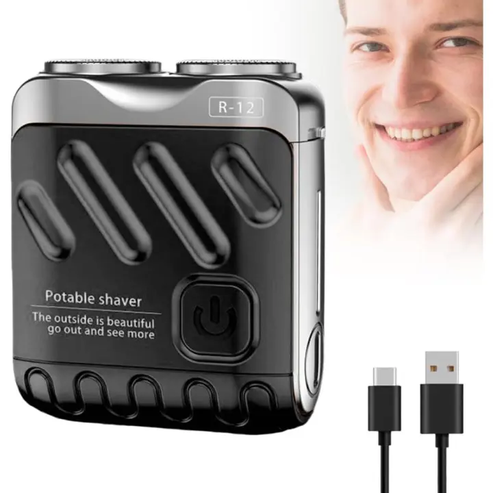 Afeitadora eléctrica para equipaje, miniafeitadora portátil (2025), diseño de maleta, ideal para hombres (naranja) - 1