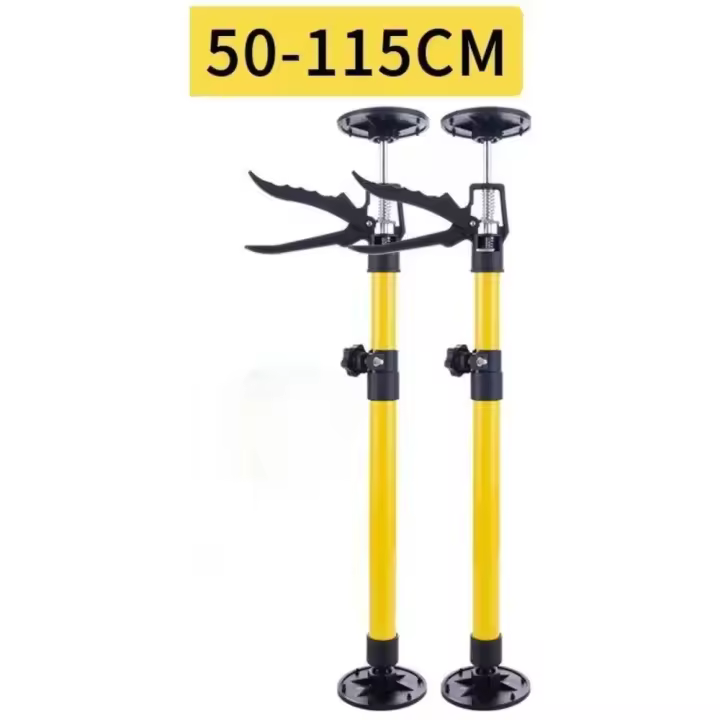 2Pcs Herramienta De Elevación Manual Telescopio De Acero Antideslizante Para Armarios Y Construcción De Drywall Soporte Extensible - 1