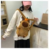 Mochila De Peluche Capybara Kawaii Moda Muñeco De Peluche Bolsa Infantil Mochila De Hombro Mini Bolsa Regalos Para Novia - details 24