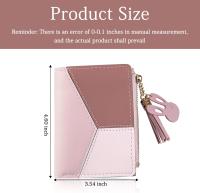 Cartera con cremallera para mujer, bolso pequeño con botón de metal a presión, cartera de cuero para mujer con monedero, carteras plegables multifunción para mujer, cartera con tarjetero-Black Friday-regalo de Navidad - details 0