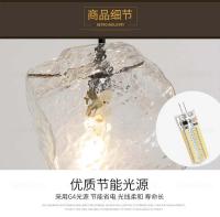 Lámpara Colgante Nórdica Sencilla Creativa Con Piedra Y Vidrio En Forma De Hielo Para Escalera Comedor Dormitorio Bar Moderno - details 19
