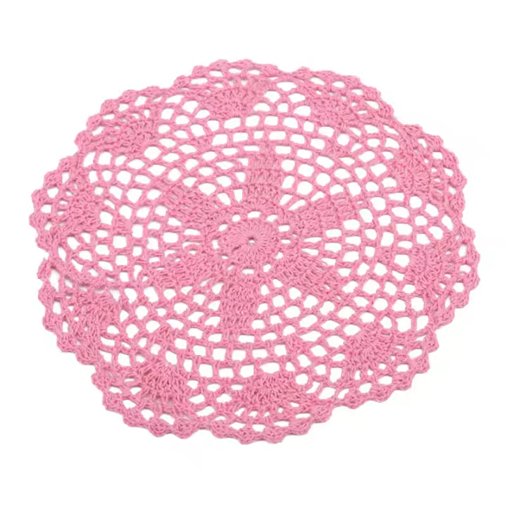 Mantelillo Redondo De 20cm Para Mesa De Navidad Hecho a Mano Con Lámina De Taza De Té Y Café Manteles De Algodón Y Poliéster Estilo Moderno - 1