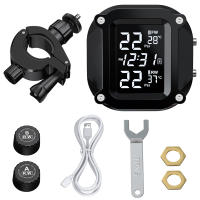 Sistema De Monitoreo De Presión De Neumáticos Para Motocicleta Powstation TPMS Wireless Con Alarma De Temperatura Y Pantalla Colorida Recarga Solar - details 24