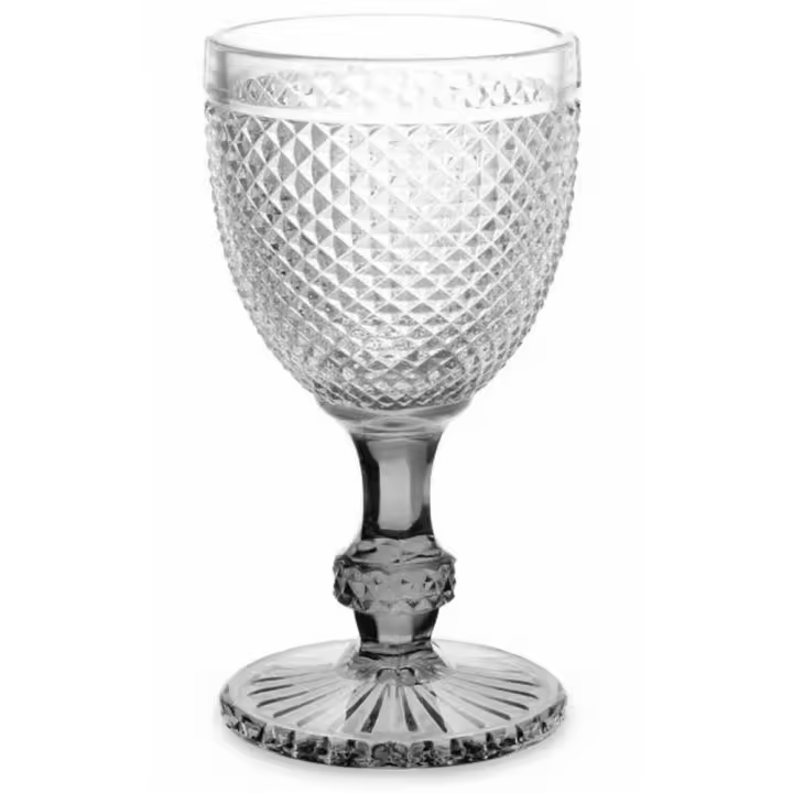Arte Regal Set 6 Copas de Vino y Champán Diamante Base Antracita 330 Ml - 1