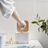 Cesta De Basura De Madera Para Cocina Baño Sala De Estar Oficina Hotel Estilo Pressionado Material PP Tipo De Almacenamiento Stando - details 13