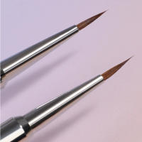 Cepillo De Uñas De Kolinsky Metálico Para Pintura Y Gel UV Herramienta De Manicura Cristalina 1 Pieza - details 1