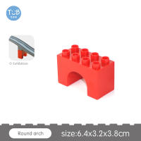 Juguetes DIY Para Niños Y Bebés Bloques De Construcción Grandes Con Vías De Tren Y Semáforos Rojos En Color Negro Accesorios Duplo Para Juego De Construcción - details 7