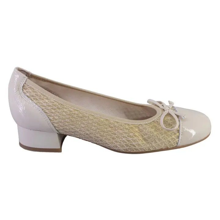 PITILLOS 5712 24 Zapatos de mujer crema tacón bajo 524 - 1