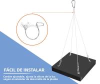 Luz De Crecimiento Para Plantas LED De 200W Espectro Completo Para Invernadero Jaula De Crecimiento Hidroponía Suculentas Flores Frutas Vegetales Iluminación Complementaria - details 4