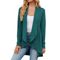 Chaqueta Abierta Delantera Para Mujer Casual De Manga Larga Ligera Tejida Suave Suéter Otoño Invierno Solido Estilo Calle - details 9