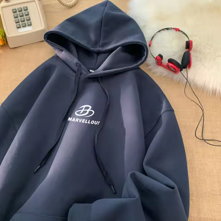 Sudadera De Cuello Alto Holgada Coreana Casual Deportiva Para Hombres Y Mujeres Sudadera De Colores Múltiples De Algodón Oversized - 1