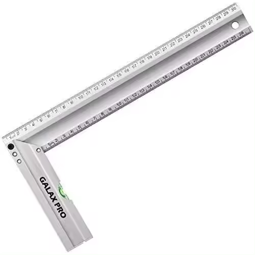 Regla de Acero Inoxidable 300 mm, 90°, Nivel Burbuja, Mango Aluminio Ingeniería, Medición, Dibujo - 1