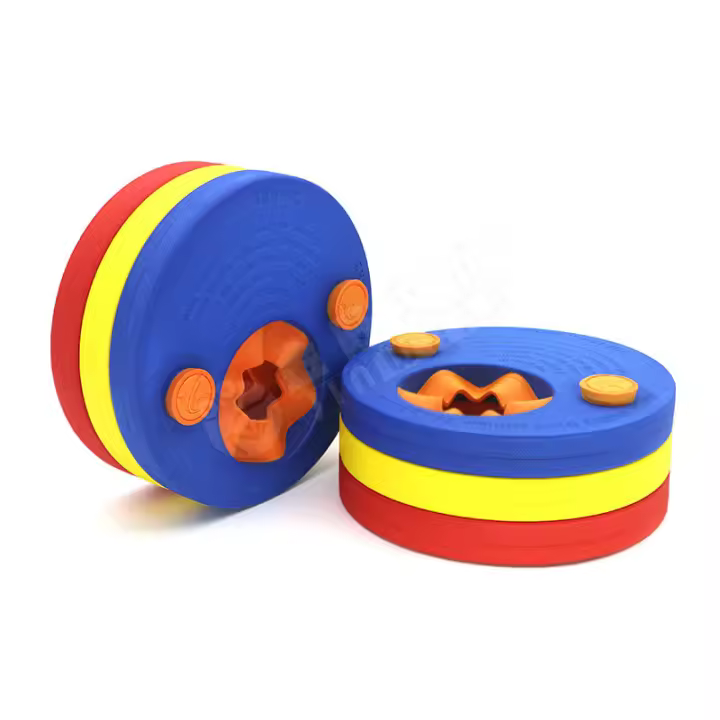 Bandas de Natacion para niños, paquete de 6 discos flotantes de EVA, Bandas de Natacion coloridas para niños de 3 a 14 años que están opening in Nadar, anillos de peso recomendaciones de 15 to 30 kg - 1
