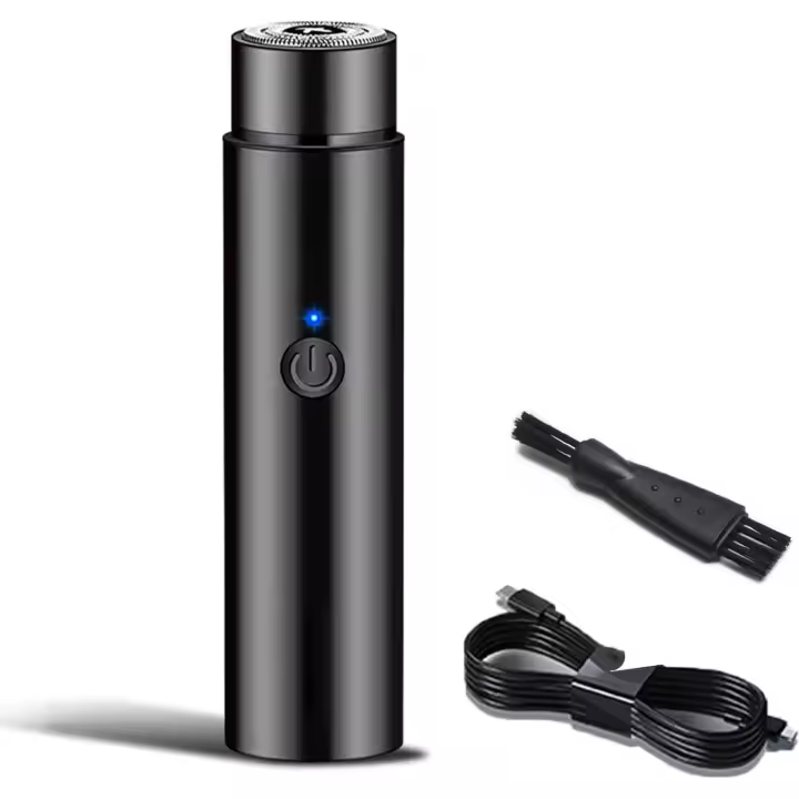 Máquina de afeitar Eléctrica Rotary portátil para helhabbres, Eléctrica recargable por USB inalámbrico para hambres - 1
