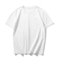 Camiseta De Algodón 100% Para Hombre Verano Manga Corta Casual Cuello Redondo Suave Camiseta Básica Ajuste Suelto Tops - details 2
