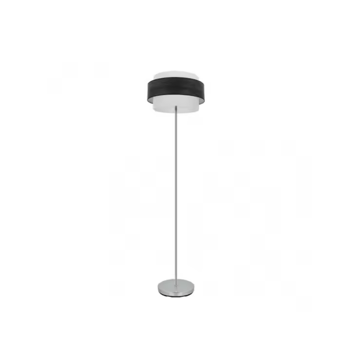 Fabrilamp - Pie Salon Myriam 1xe27 Cromo/Madera Negra - 1