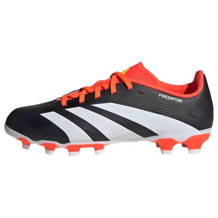 Adidas Predator League L Jr MG IG5440 shoes Core Black Ftwr White Solar Red – Botines de fútbol diseñados para jóvenes jugadores que buscan precisión y agarre en cada jugada, con un diseño moderno en negro, blanco y rojo vibrante. - 1