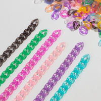 60pcs Pulgones De Acrílico Frosted 14x19mm Cuadrado Cadena De Enlace Para Hacer Pulseras Collares Accesorios De Joyería DIY En Lote - details 4