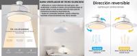 Ventilador de Techo con Luz Led, Mando a Distancia, Silencioso, 3 Aspas Desplegables, Modo Verano-invierno, 6 Velocidades, 3 Temperatura de Luz Fría/Neutra/Cálida, Clase de Eficiencia Energética G - details 0