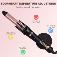 Rizador De Pelo Automático De Cerámica Rotativa UKLISS Con Temperatura Digital Controlada Hierro De Pelo Multifuncional Anti Escaldón Dual Voltaje Vida Útil Excesiva - details 3