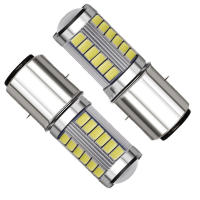 2pcs BA20D H6 Bombilla De Faro Para Motocicleta LED 5730 5630 33SMD Luz Motocicleta 6000K 12V Blanco Para Scooter Y Motorbike - details 3