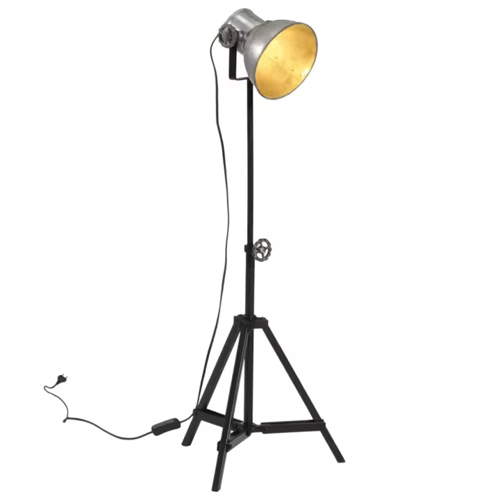 vidaXL Lámpara de pie desgastado 25 W E27 35x35x65/95 cm lámpara Color Multicolor,  Latón,  Negro y mas - 1
