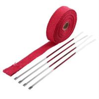 Cinta Térmica De Fibra De Vidrio Para Moto 5M Roll Protección Contra Calor Para Escape Tubo De Cabeza Con Cordones De Acero Inoxidable - details 9