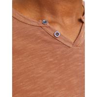 Camiseta con botones hombre Jack & Jones 12164972 manga corta color marrón - details 1
