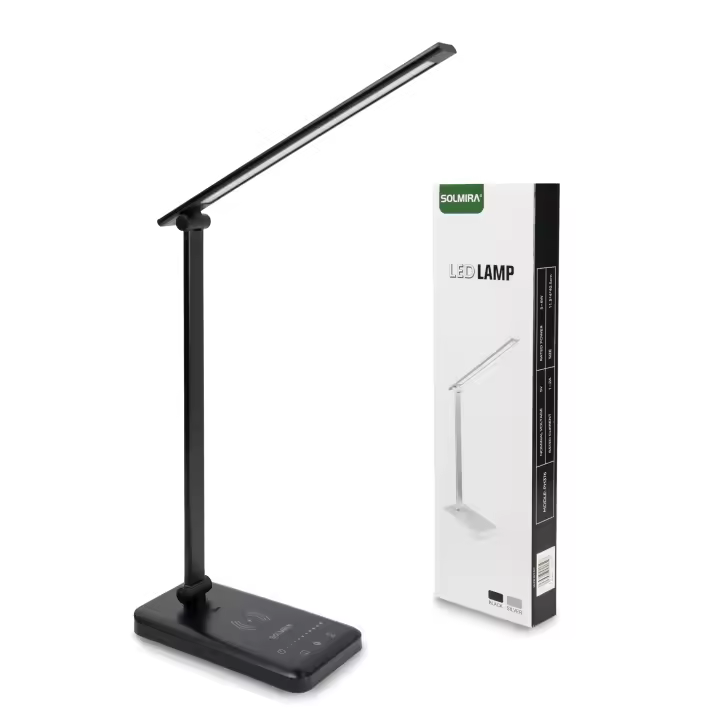 Lámpara de Escritorio con Cargador Inalámbrico y 42 LEDs, Iluminación Eficiente para tu Oficina o Estudio - 1