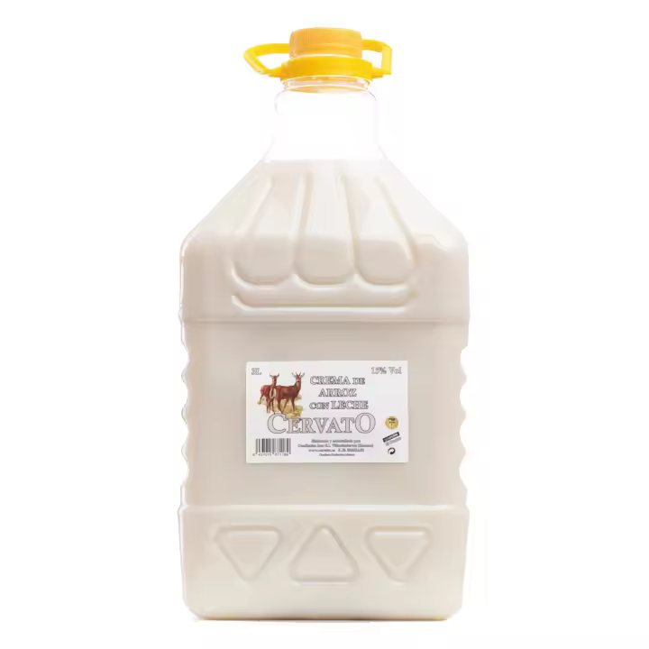 CervatO Crema de Arroz con Leche Garrafa PET 3 Litros "“Uno de los postres mas tradicionales transformado en Crema de Licor" - 1