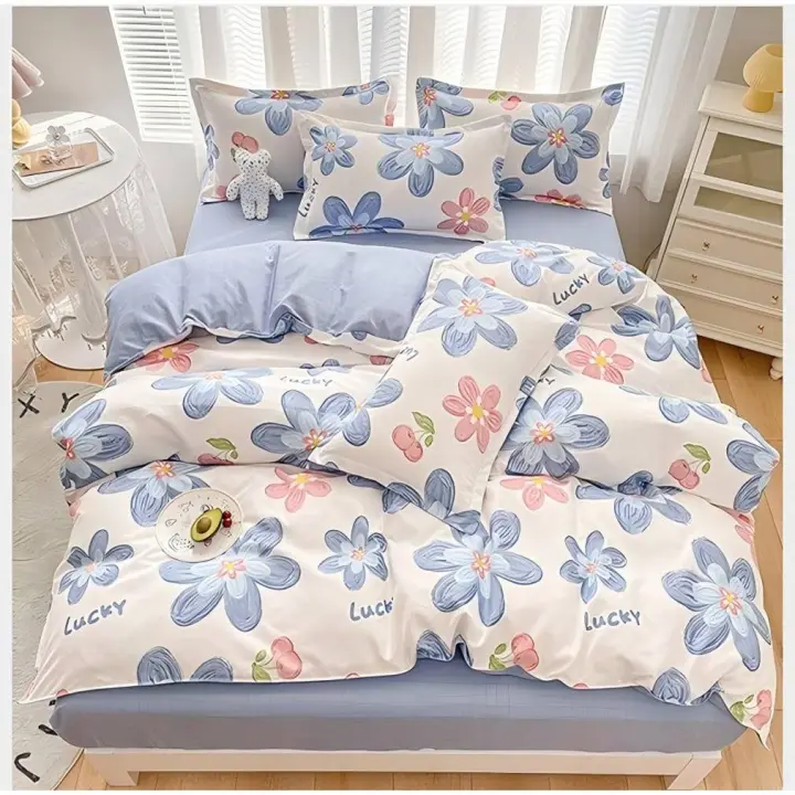 Juego de Funda Nórdica 4 Piezas de Algodón Alta Calidad Juego de Ropa de Cama- Dibujo Elegante - Varios Tamaños Disponibles - 1