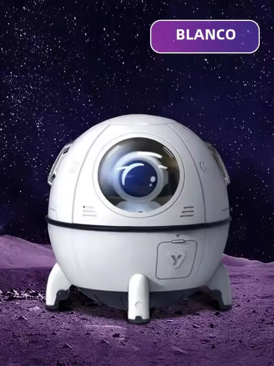 Lámpara De Ambiente Recargable LED Astronauta Capsula Espacial Regalo Para Niños Decoración De Habitación Luz Nocturna USB Plug in - 1