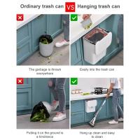 Bandeja De Cocina Con Tapa Deslizante Y Colgante Sin Perforaciones Contenedor De Basura Para El Hogar Y Toilette Material ABS Forma Rectangular - details 9