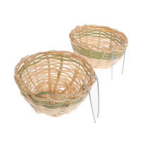 6pcs Nido De Aves De Bambú Hecho a Mano Para Periquito Canario Finca Golondrina Caja De Cría Para Pájaros Material De Bambú - details 3