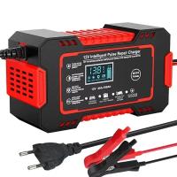 Cargador de batería de coche totalmente automático de 12 V y 6 A con pantalla LCD digital. Cargadores de reparación Power Pulse. Cargadores de batería de plomo-ácido húmedos y secos. - details 0