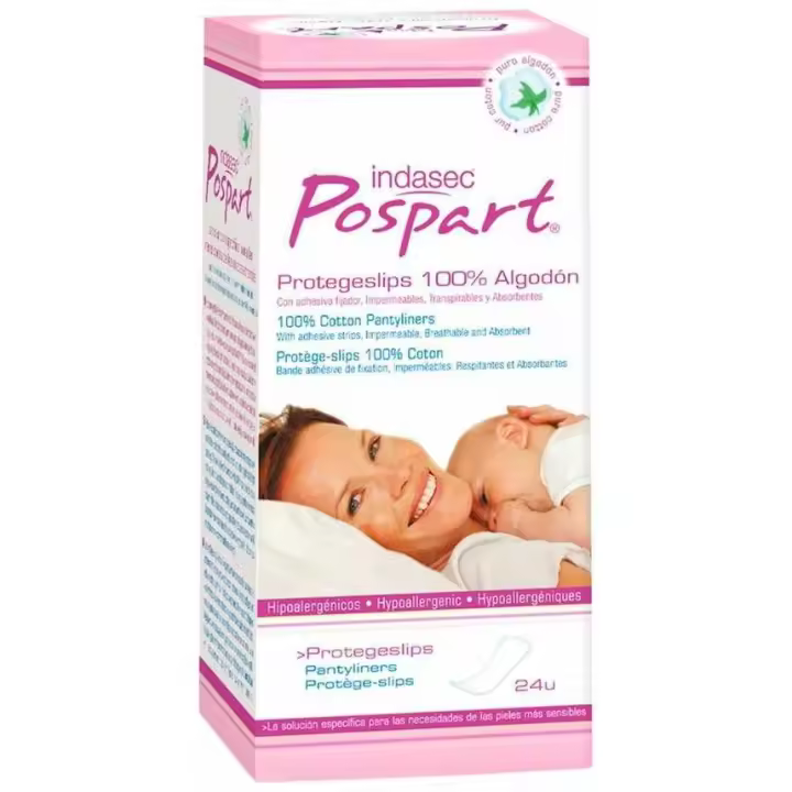 Pospart Protegeslips Tocológico 100% Algodón 24 U - 1