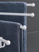 Estante De Almacenamiento Para Baño Con 3 O 6 Capas Rueda Giratoria Multifuncional Para Toallas Material De Poliéster - details 11