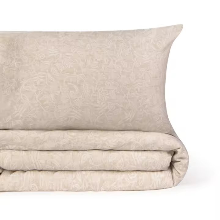 TEXTURA Funda nórdica estructura flores Dreja color marron beige100% Algodón, Tejido, Floral, Disponible en: cama 80-90cm/cama 135-140cm/cama 150-160cm/cama 180-200cm - 1