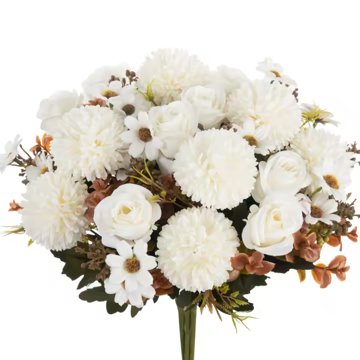 Flores Artificiales De Seda Rosa Para Boda Decoración De Hogar Navidad Arreos De Bodas Vaso De Comedor Fotografía Props DIY - 1