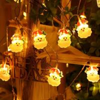 Luces De Navidad LED Con Figuras De Payaso Y Árbol Navideño Y Santa Claus Cuerda De Luces Alimentada Por Batería Para Atmosfera De Navidad Decoración De Pared Y Puerta - details 6