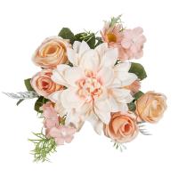 Rosa De Seda Artificial Dahlias Para Boda Arco Navidad Fiesta Doméstica Regalo DIY Decoración De Jardín Caja De Regalo - details 17