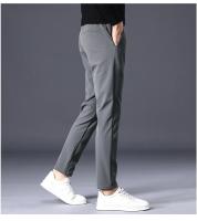 Pantalones Casuales Para Hombre Primavera Verano Delgados Y Elásticos Alta Calidad Pantalones Jogger Rectos Negros Grises Azules Marcas Coreanas - details 6