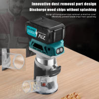 Recortadora eléctrica de mano sin escobillas de 6 velocidades, enrutador de madera inalámbrico de 6/6, 35/8mm, ranurado de grabado de carpintería para batería Makita de 18V - details 5
