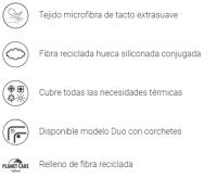 Relleno Nórdico Duo Cuatro Estaciones de Microfibra (125g/m² + 250g/m²) con Botones a Presión - Comodidad Excepcional y Tacto Aterciopelado - details 0