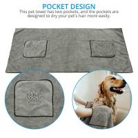 Toalla De Baño Para Perros Grandes Super Absorbente Y De Secado Rápido Microfibra Algodón 100% Suministros Para Gatos Y Perros - details 2