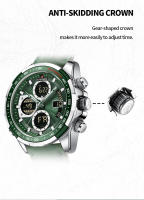 Reloj De Pulsera Deportivo Para Hombre NAVIFORCE Original Multifuncional Cuarzo Correa De Cuero Genuino Resistente Al Agua 3ATM Moda Reloj De Pulsera - details 12
