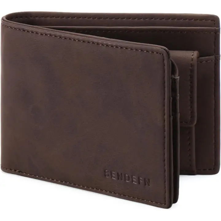 Carteras para Hombre, Monedero Hombre de Melo with RIFD Bloque, Cartera Hombre with 9 Ranuraspara Tarjetas de Crédito, Billeteras para Hombre-Gift para Hombre - 1