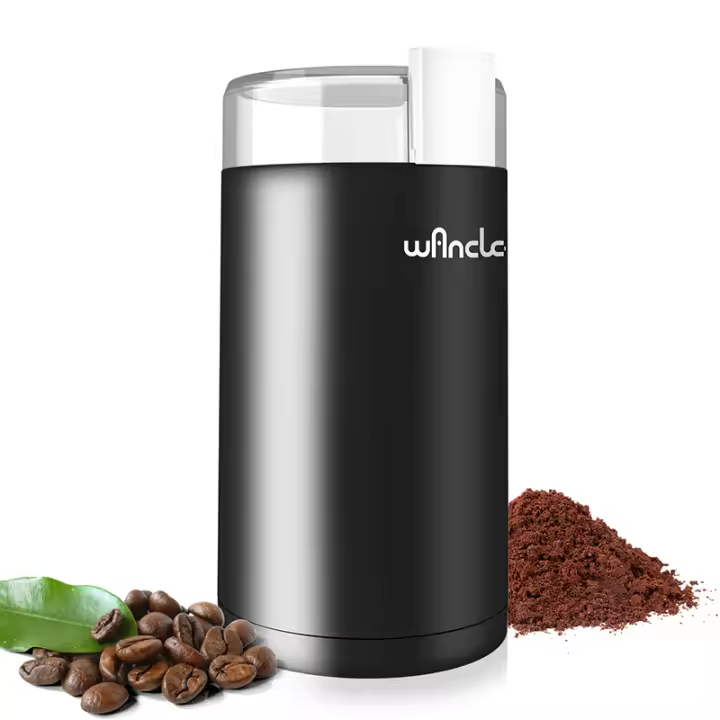 Molino De Café Eléctrico De Acero Inoxidable Con Cuchilla Para Especias Máquina De Moler Granos De Café Para El Hogar Con Cepillo De Limpieza 120/220V - 1