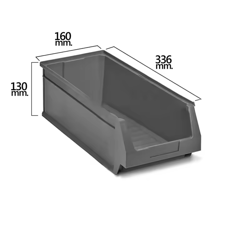 SANCO STORE - TAYG Gaveta Apilable Almacenamiento Gris Nº53  336x160x130 mm. - 1